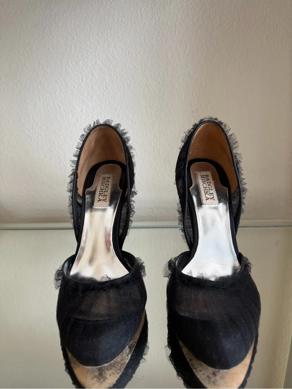 Badgley Mischka Heels 8.5 Badgley Mischka black tule High Heels